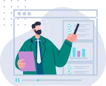 Illustration of a tutor teaching