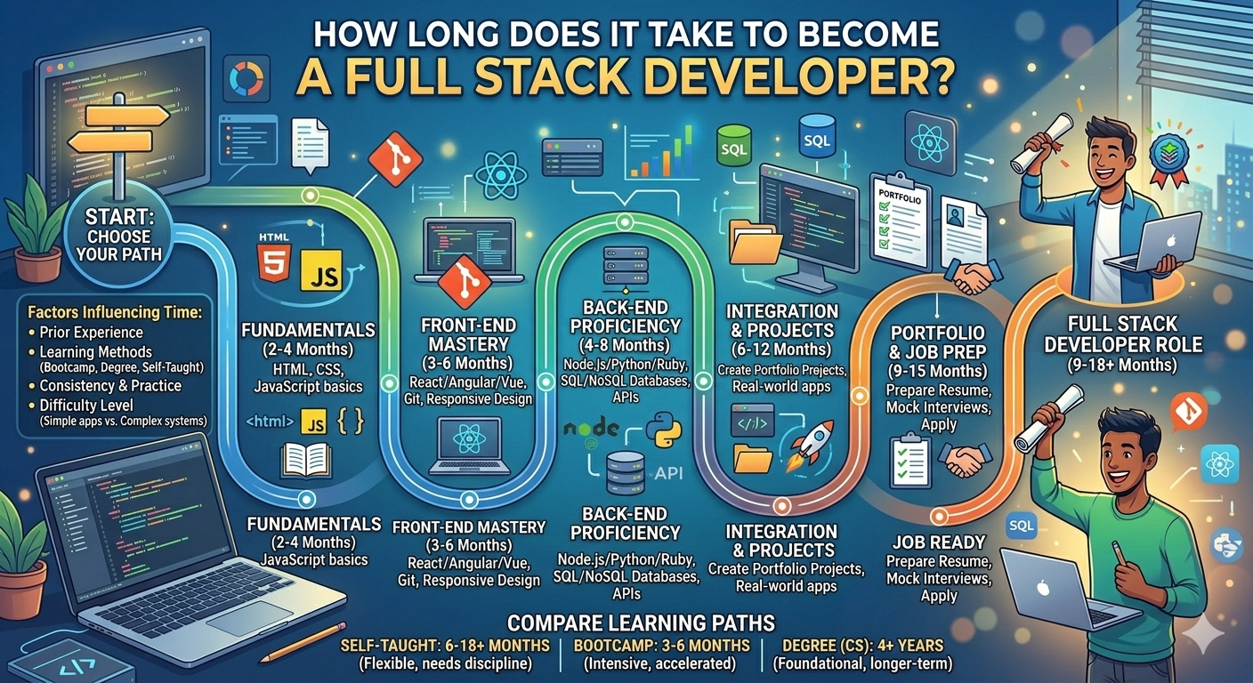 How Long Does It Take to Become a Full Stack Developer?