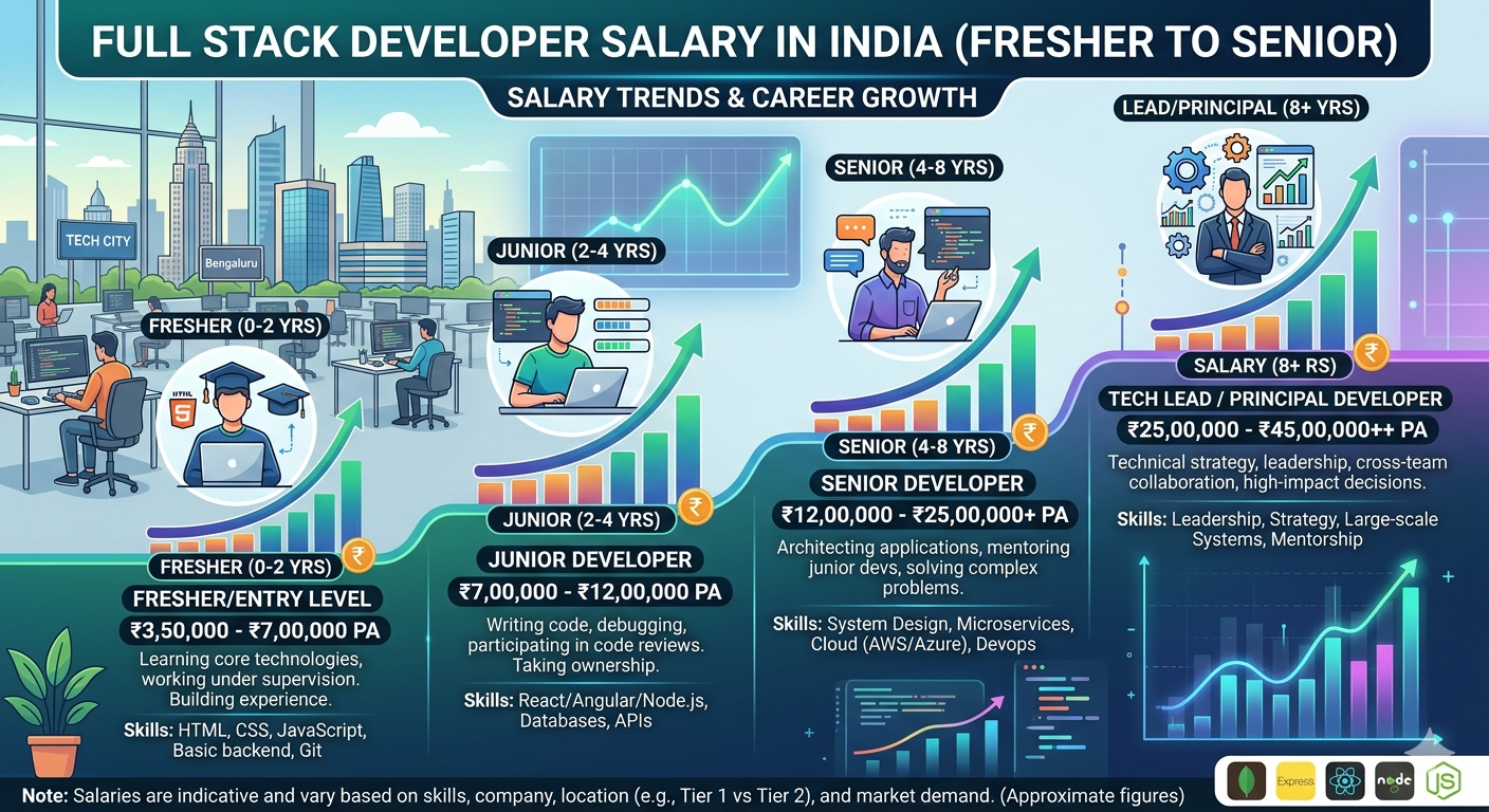 Full stack developer salary in India